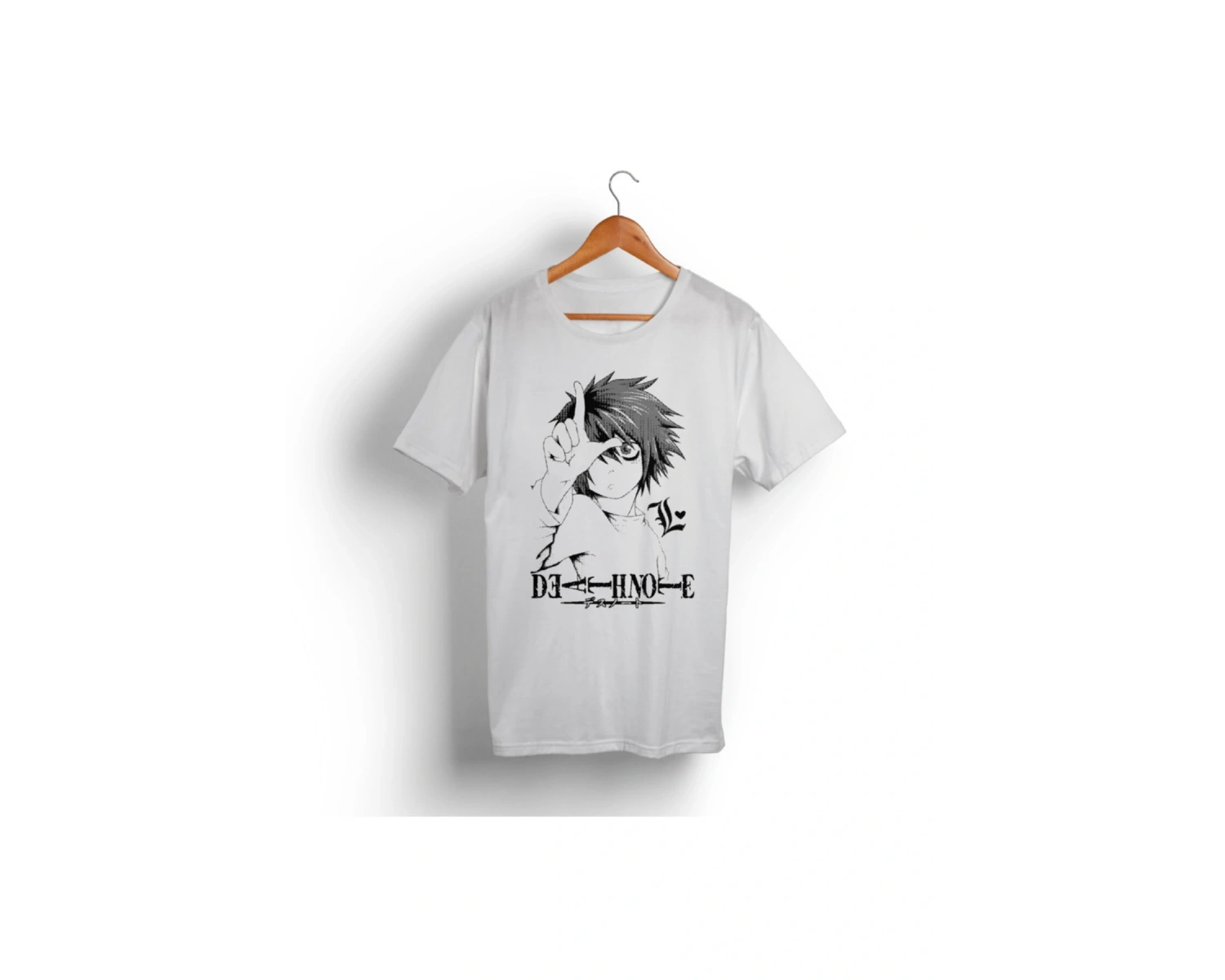 Death Note L Anime Siyah Tişört