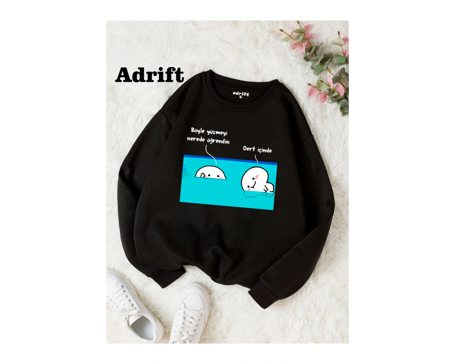 Dert İçinde Köstebek Sokak Trend Tasarım Harajuku/Gotik Beyaz