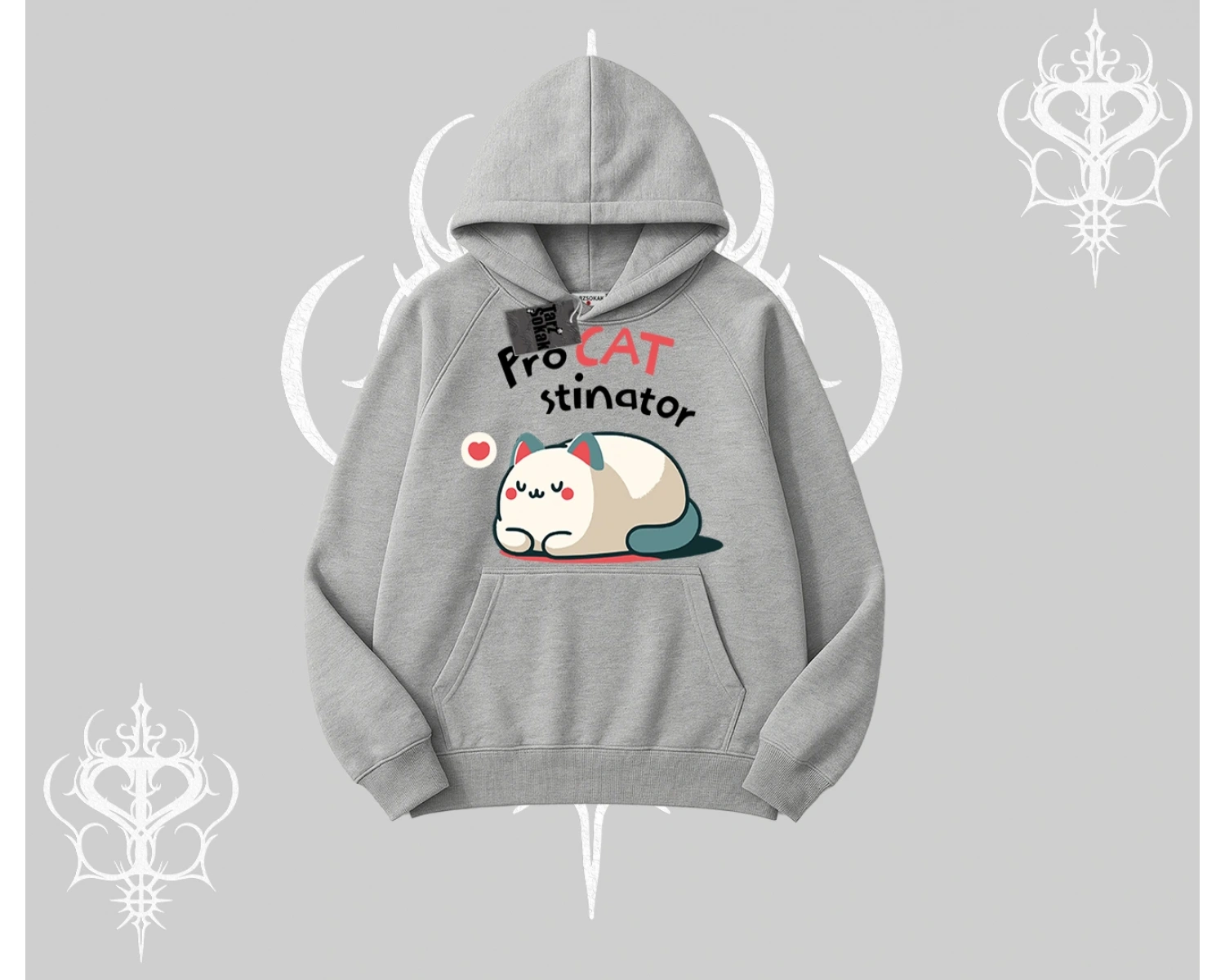 Detective Kitten Kedi Baskılı Biskilet Sweatshirt