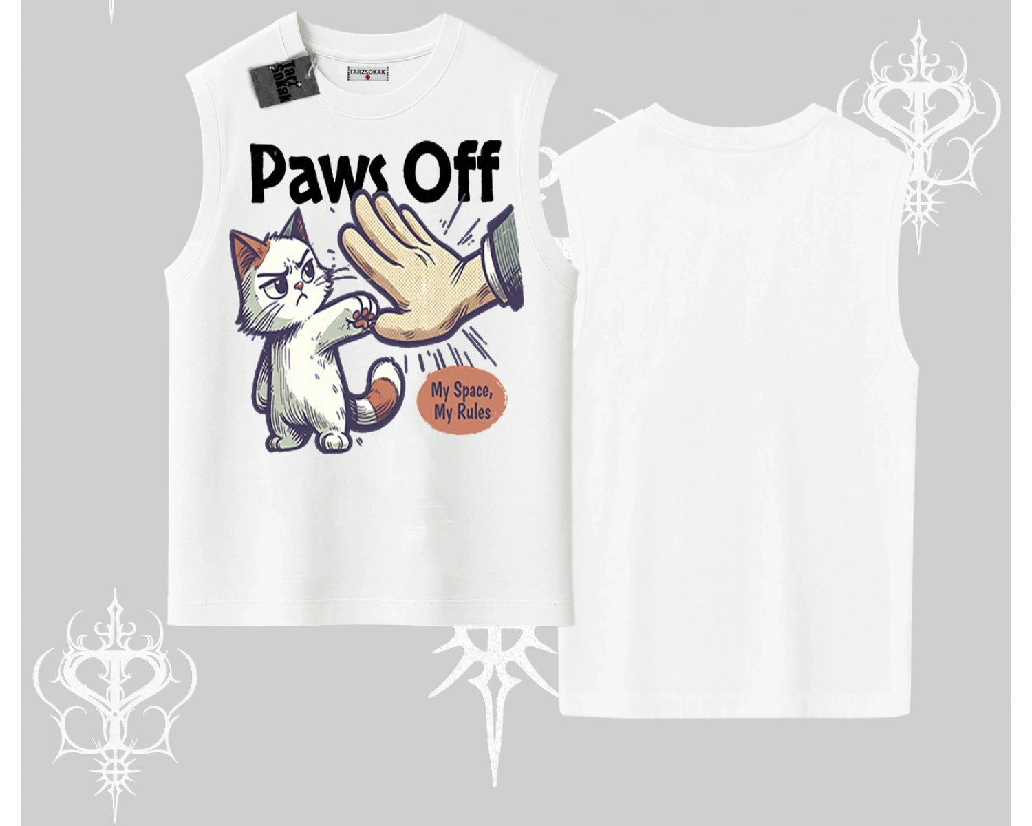 Detective Kitten Kedi Baskılı Kapşonlu Sweatshirt