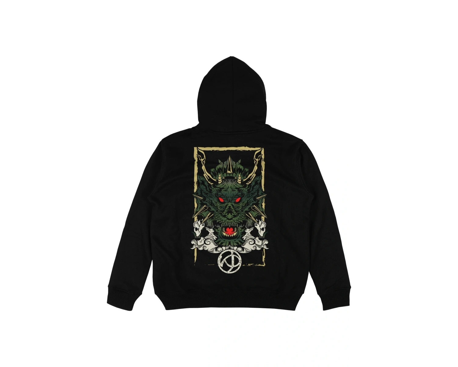 Devil Siyah Oversize Unisex Kapüşonlu Sweatshirt Hoodie