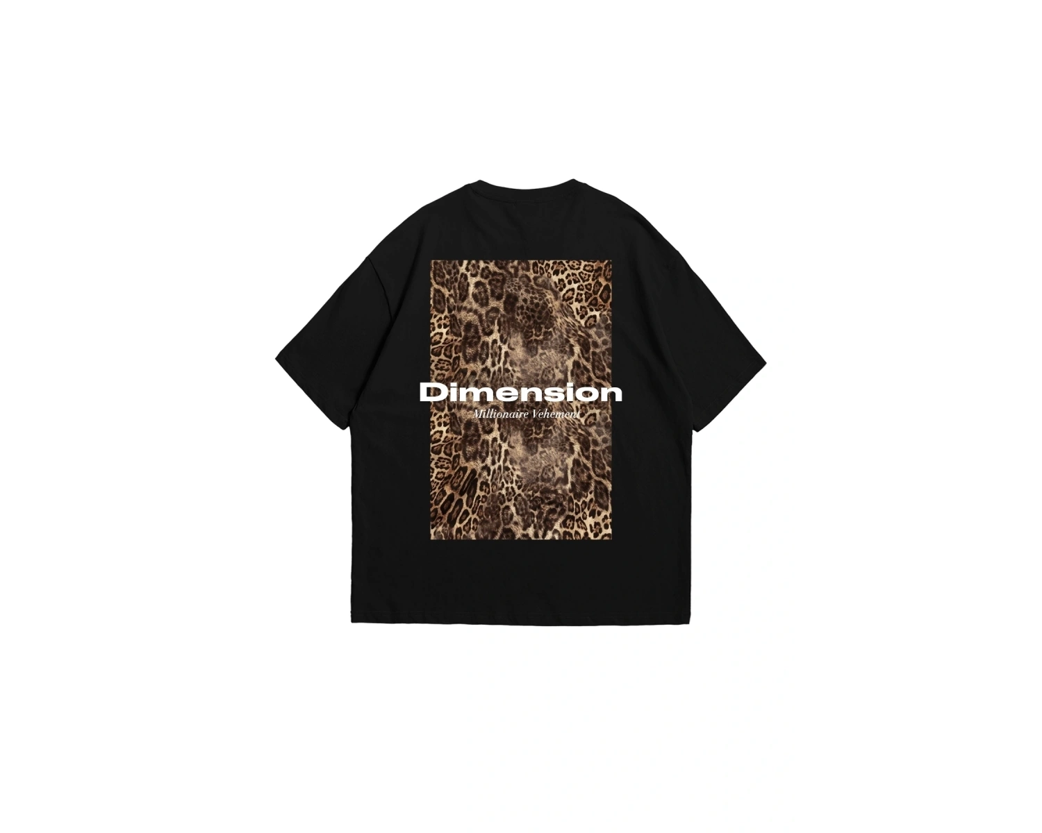 Dİmension Baskılı Leopar Desenli 24/1 Oversize Unisex Beyaz