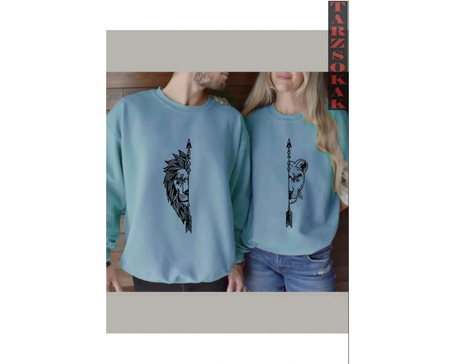 Dişi Ve Erkek Aslan Çift Sevgili Kombinleri Couple Clothing Yeni Sezon 2 Adet