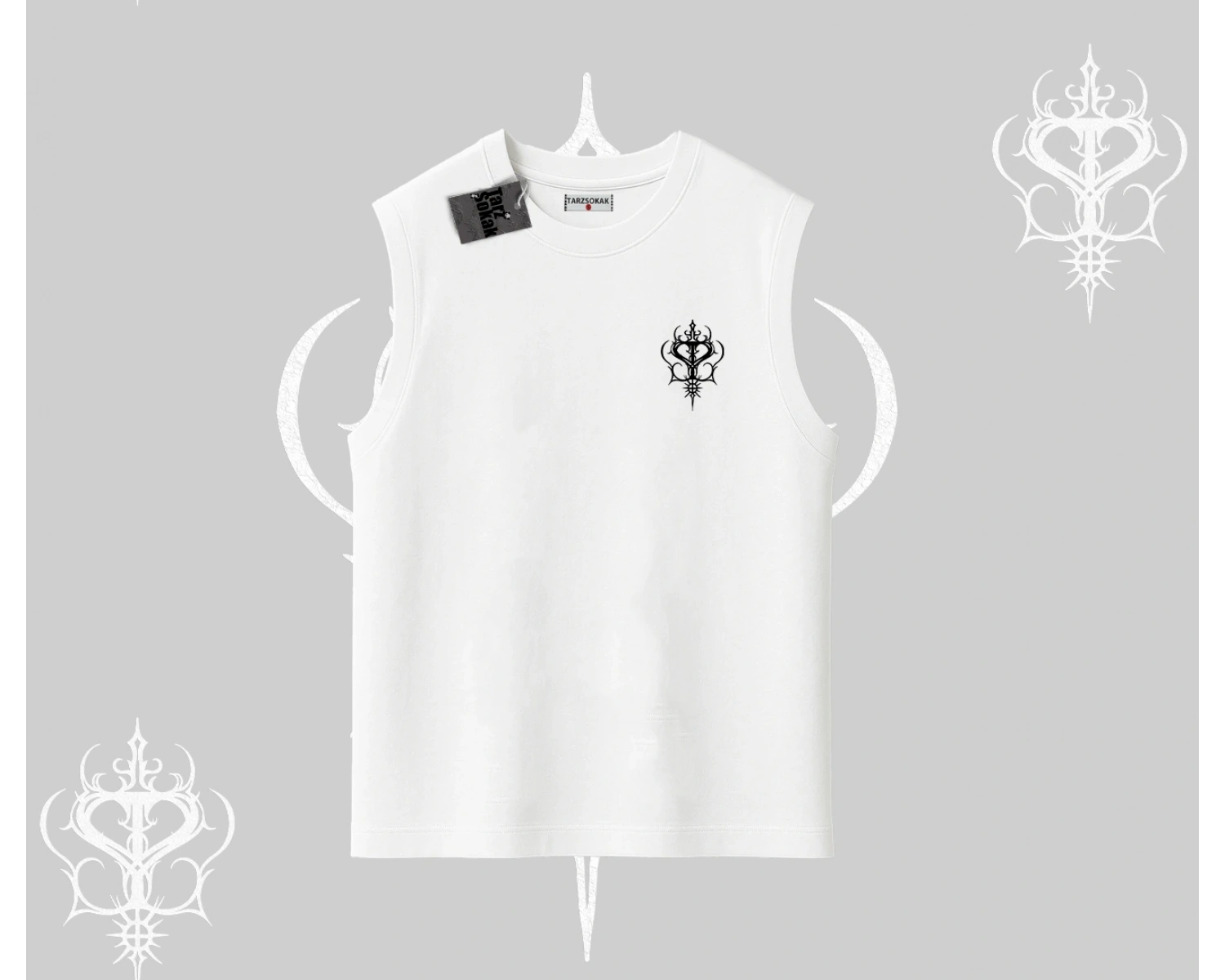 DJ Kedi Baskılı Müzik Temalı Kolsuz Tshirt