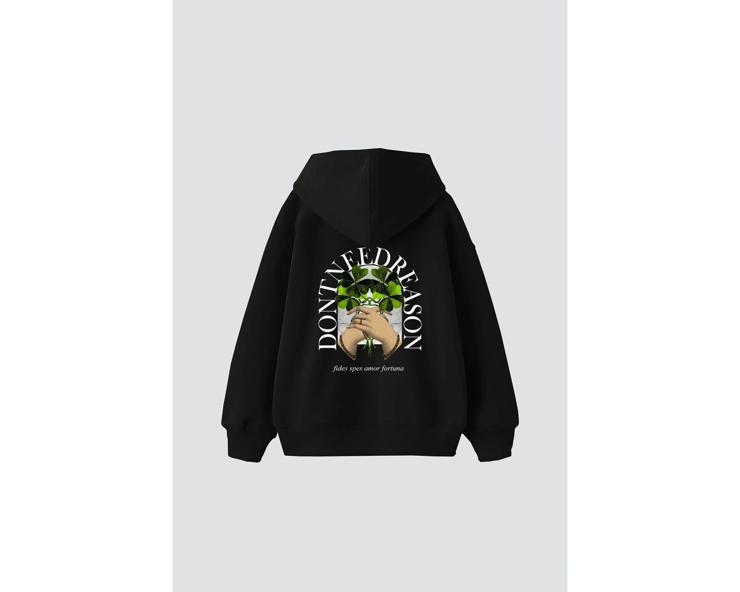 Dont Need Reason Baskılı Oversize Unisex Premium Beyaz