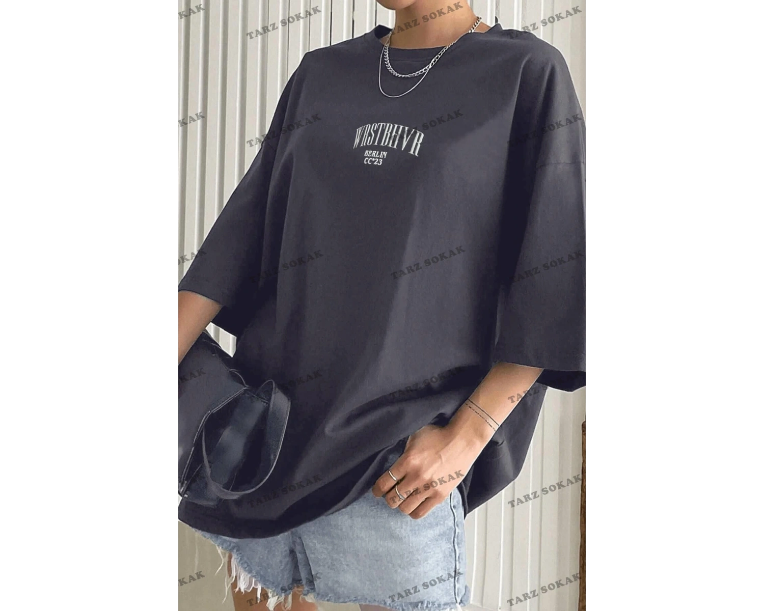 Dont Announce Beyaz Oversize Salas Boyfriend Kadın