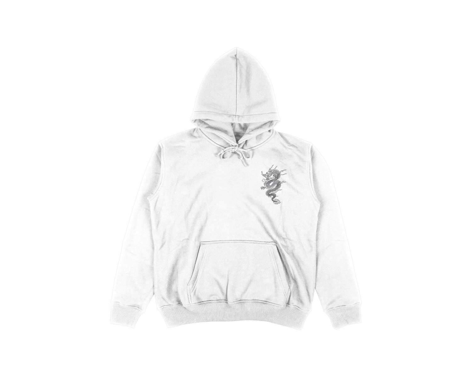 Dragon Beyaz Oversize Unisex Kapüşonlu Sweatshirt Hoodie
