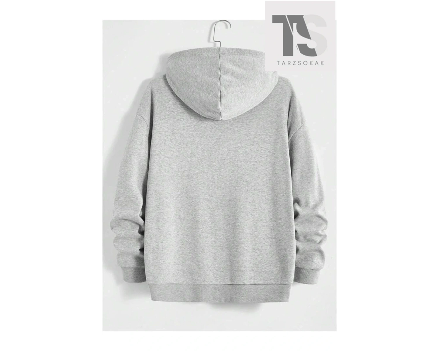 Dream Maker Yazı Sweatshirt Fermuarlı Hırka Gri