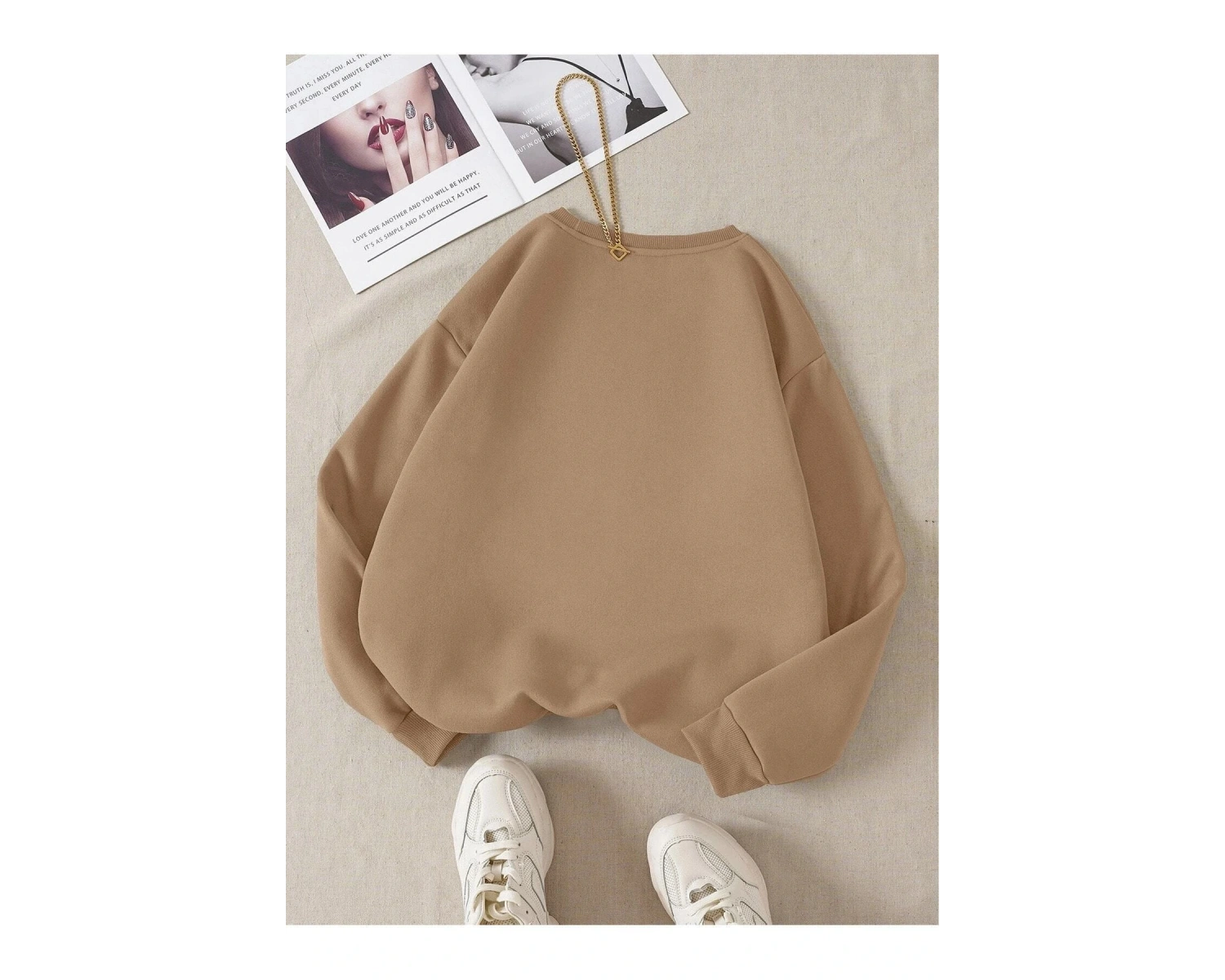 Dual Match Cat Köstebek Sokak Trend Tasarım Harajuku/Gotik Bej