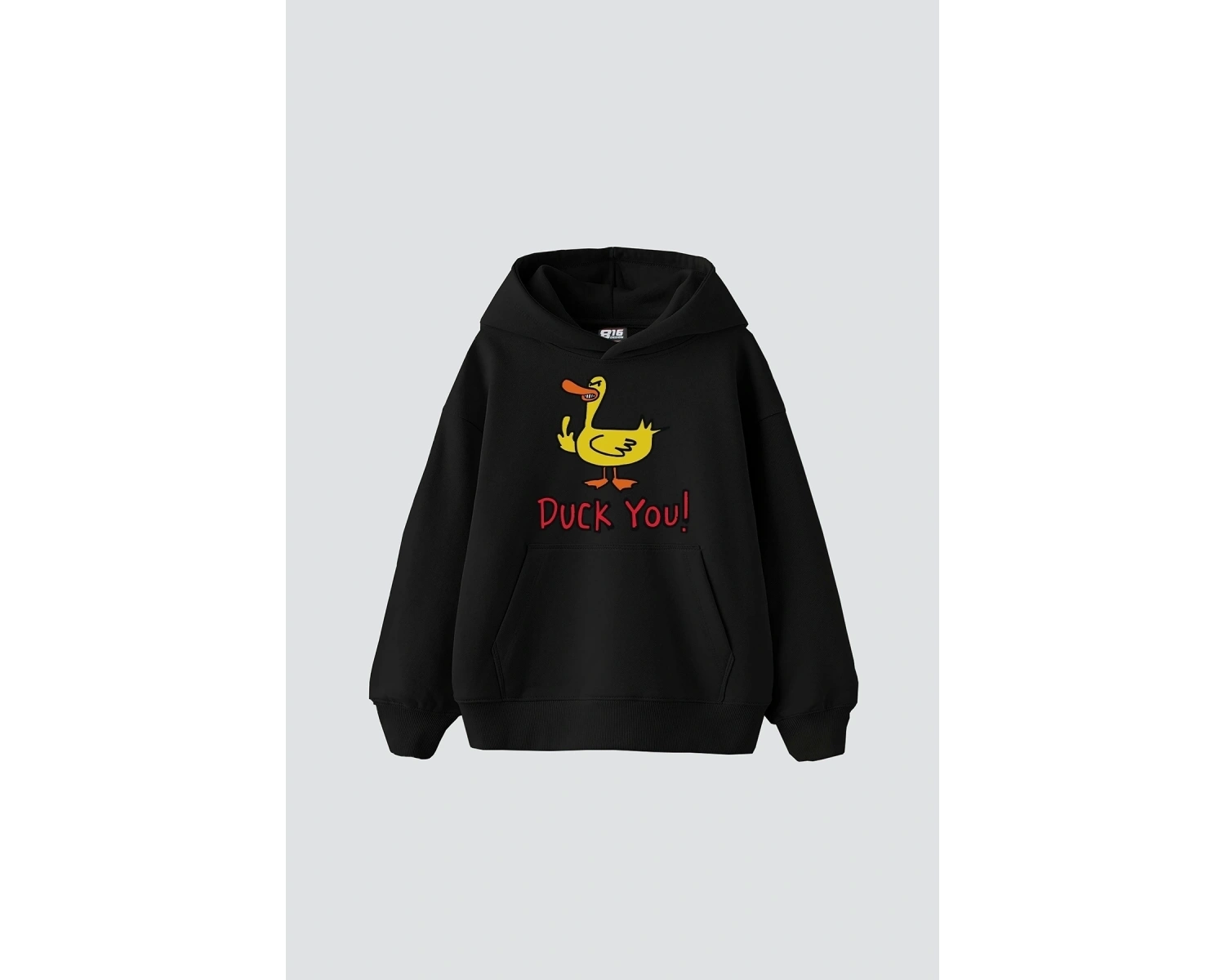 Duck You Baskılı Oversize Unisex Premium Beyaz