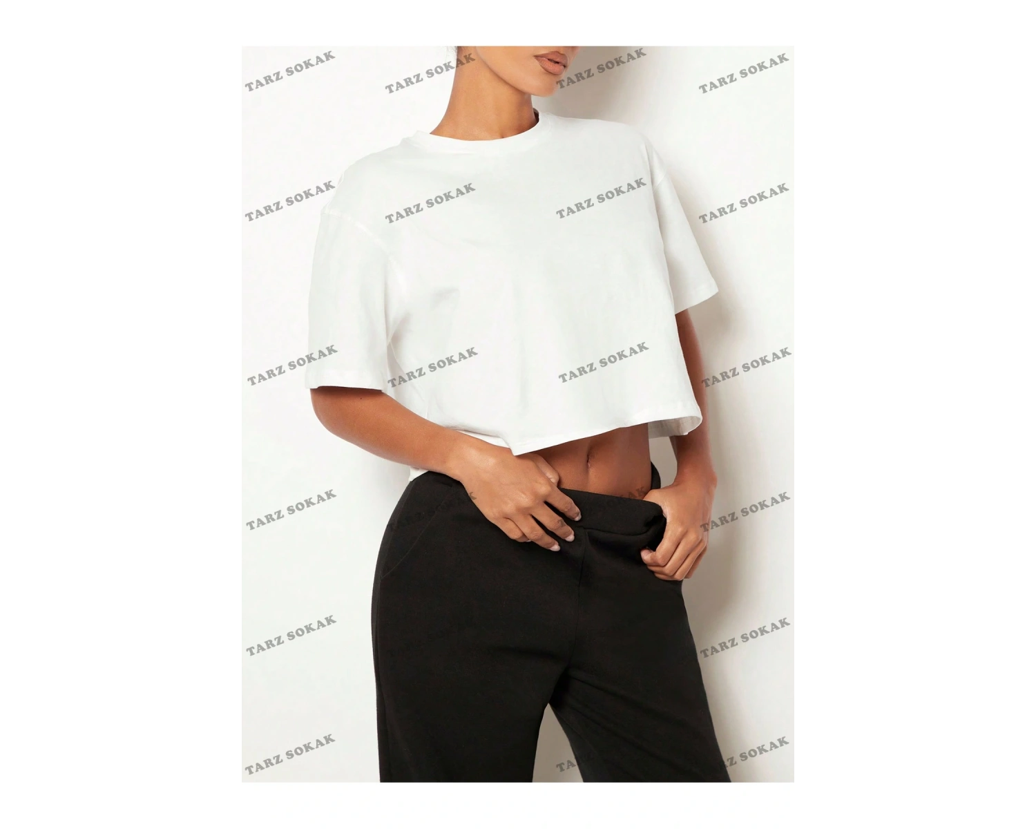 DÜZ  2 BASKISIZ Baskılı Oversize Kalıp Unisex T-shirt