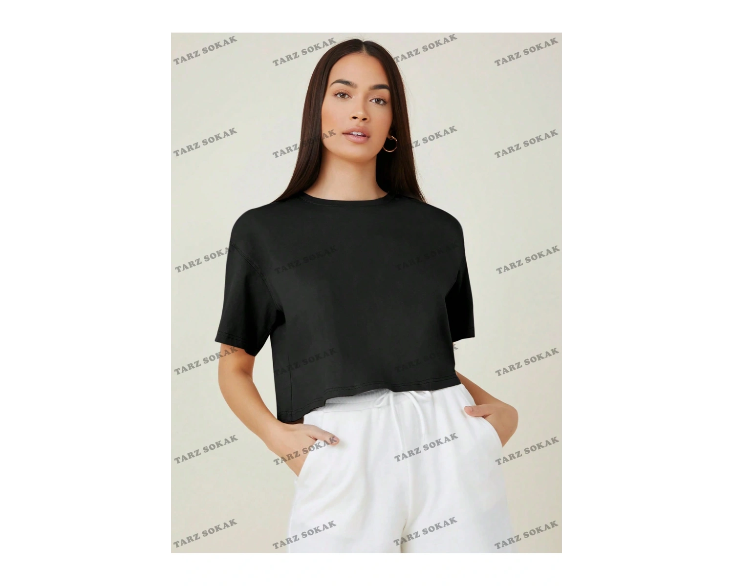 DÜZ  2 BASKISIZ Baskılı Oversize Kalıp Unisex T-shirt