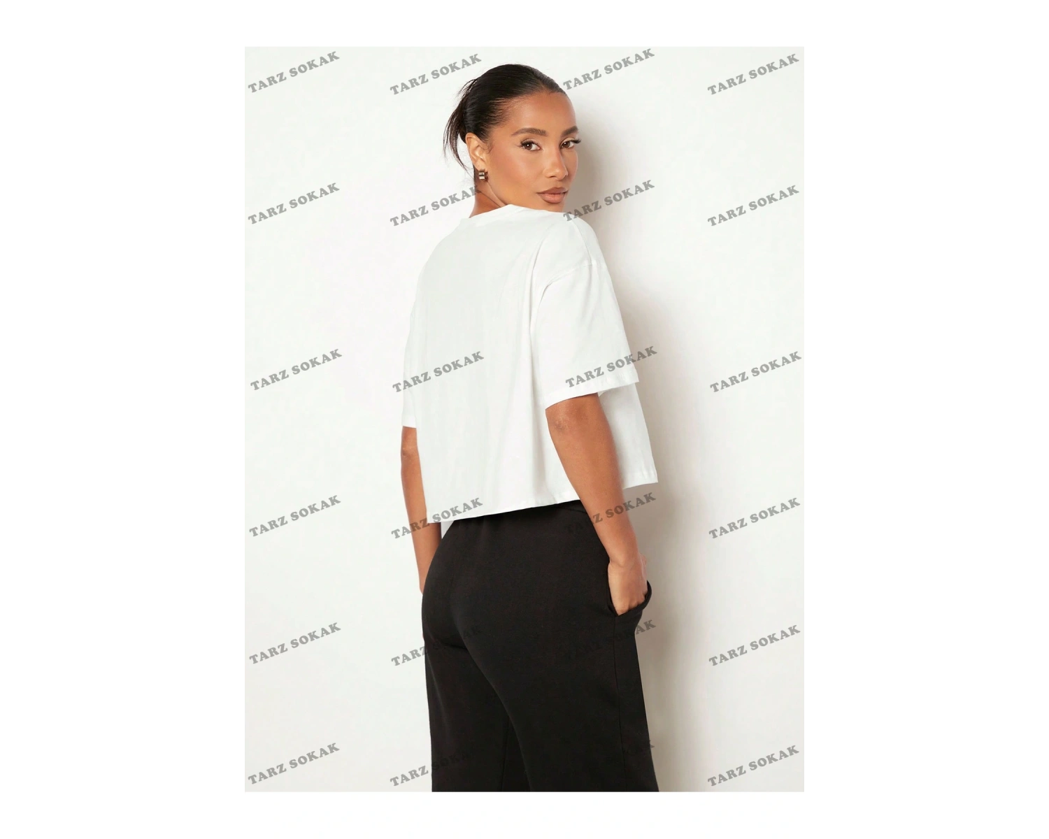 DÜZ  2 BASKISIZ Baskılı Oversize Kalıp Unisex T-shirt