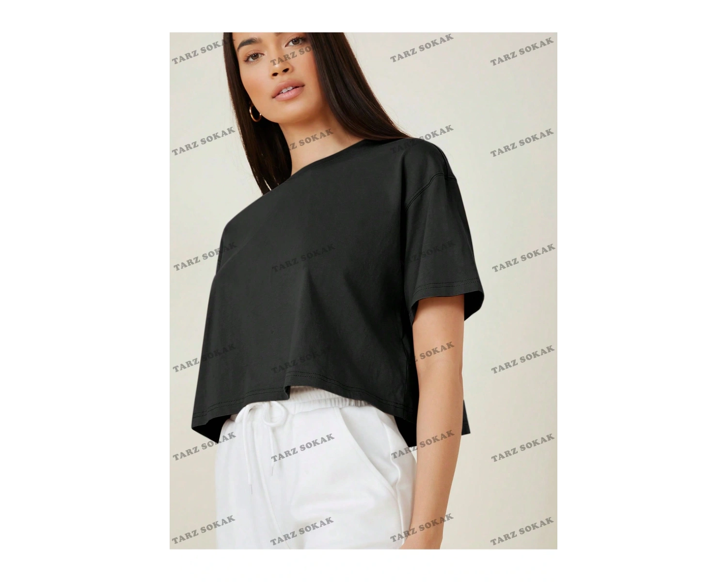 DÜZ  2 BASKISIZ Baskılı Oversize Kalıp Unisex T-shirt