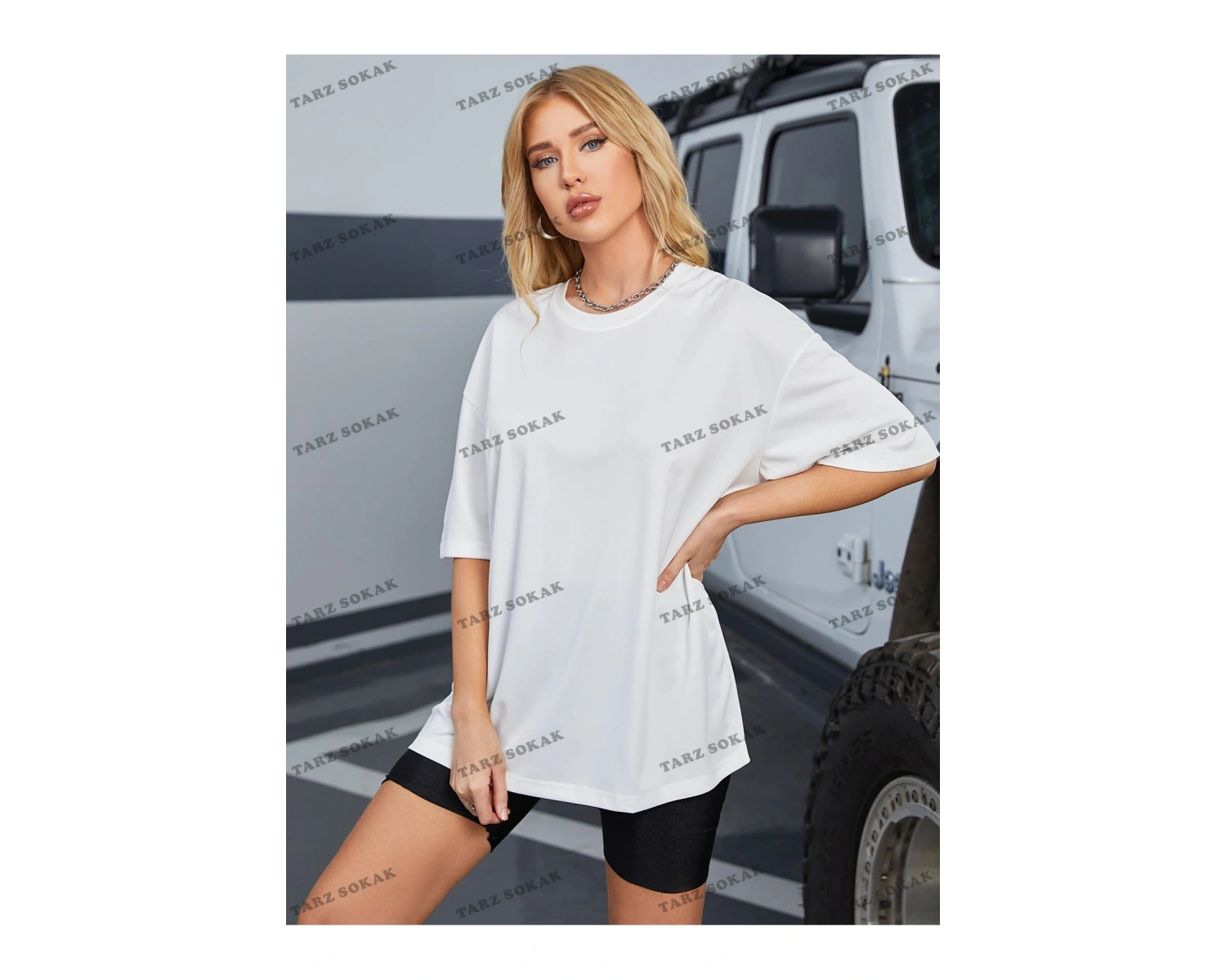 DÜZ  4 BASKISIZ Baskılı Oversize Kalıp Unisex T-shirt