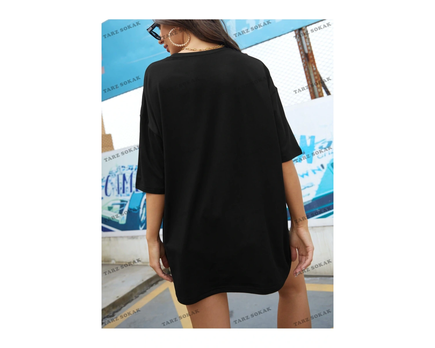 DÜZ  5 BASKISIZ Baskılı Oversize Kalıp Unisex T-shirt