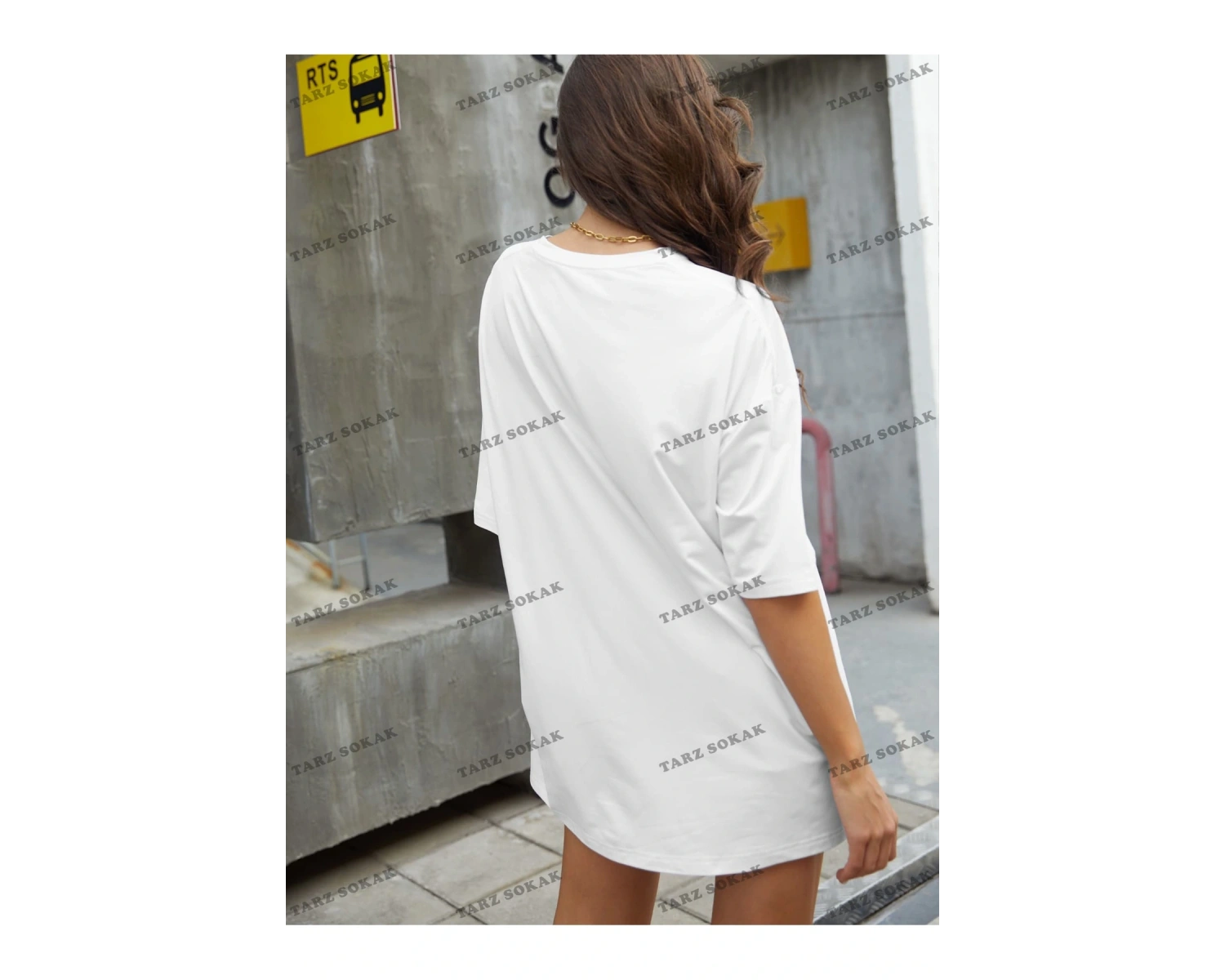 DÜZ  5 BASKISIZ Baskılı Oversize Kalıp Unisex T-shirt