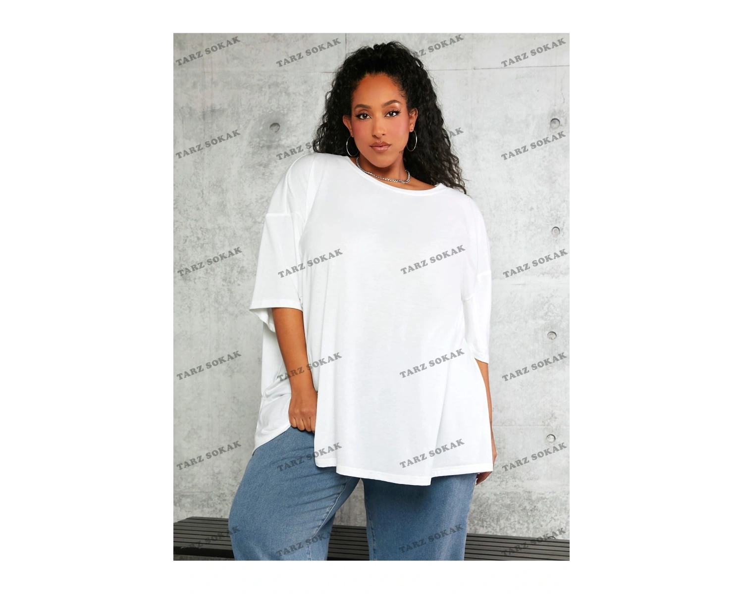 DÜZ  6 BASKISIZ Baskılı Oversize Kalıp Unisex T-shirt