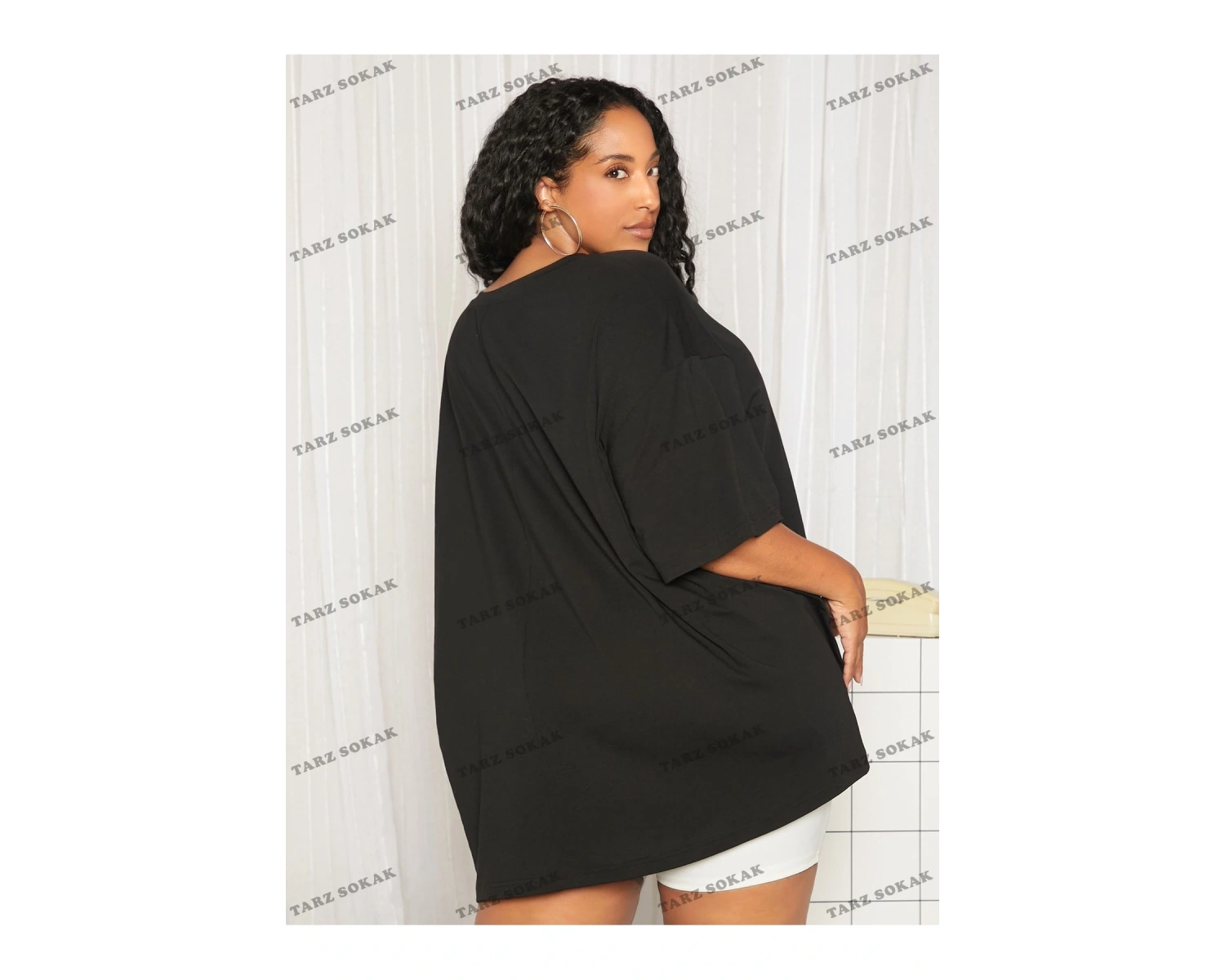 DÜZ  6 BASKISIZ Baskılı Oversize Kalıp Unisex T-shirt