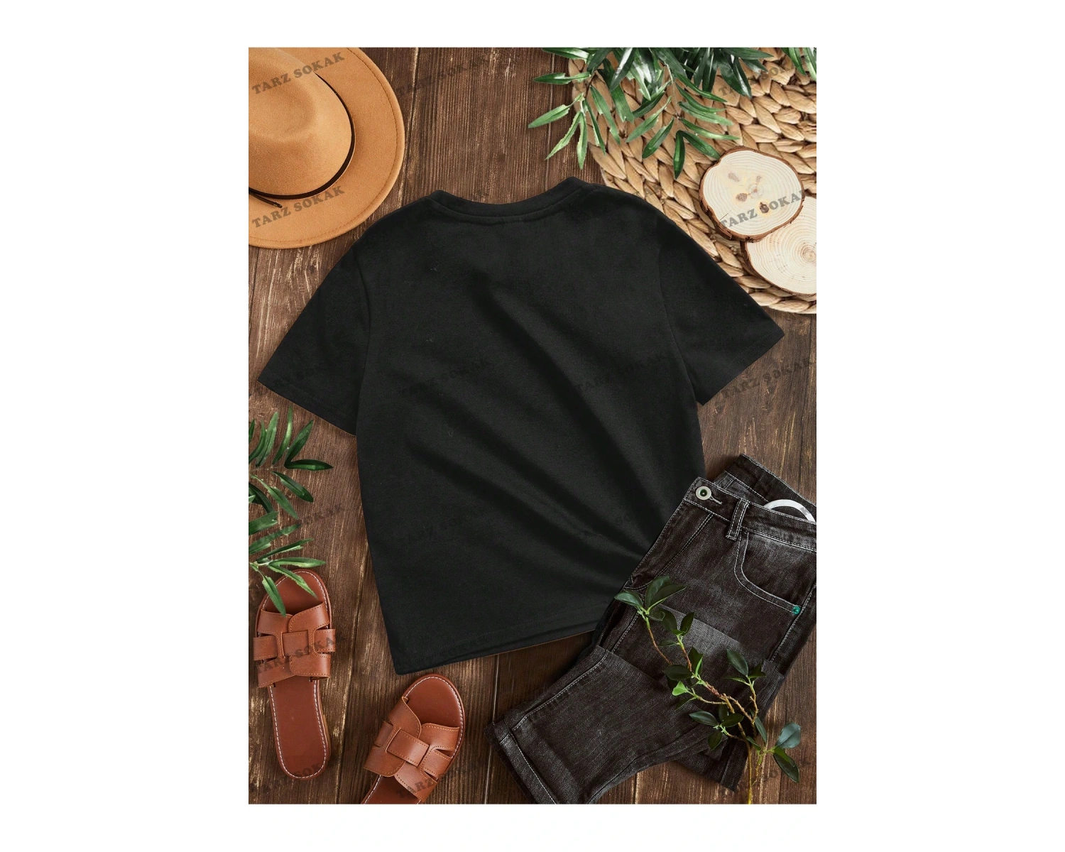 DÜZ  6 BASKISIZ Baskılı Oversize Kalıp Unisex T-shirt