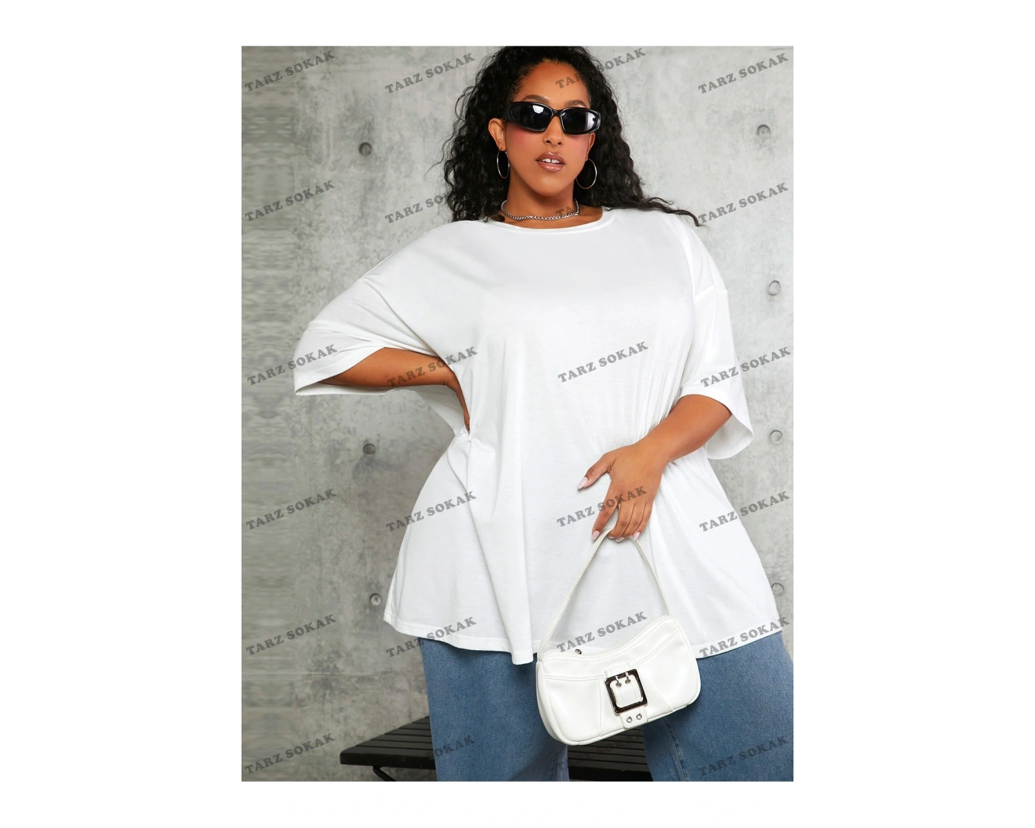 DÜZ  6 BASKISIZ Baskılı Oversize Kalıp Unisex T-shirt