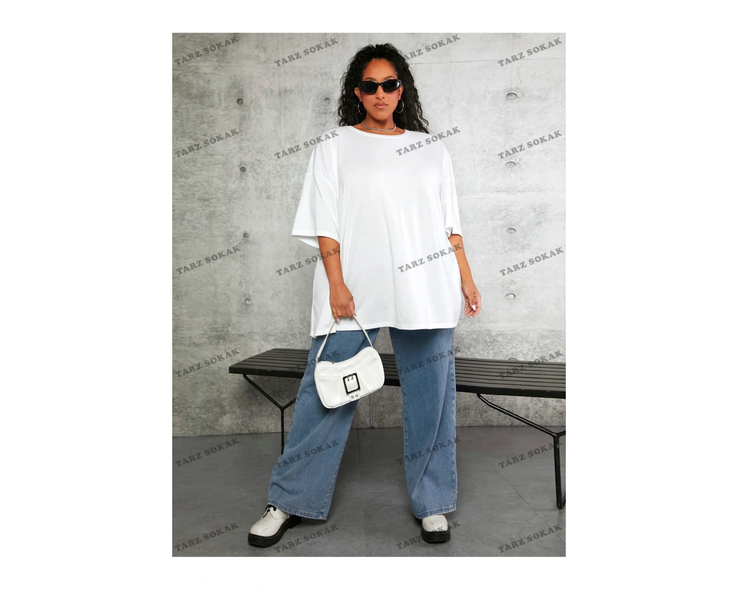 DÜZ  6 BASKISIZ Baskılı Oversize Kalıp Unisex T-shirt