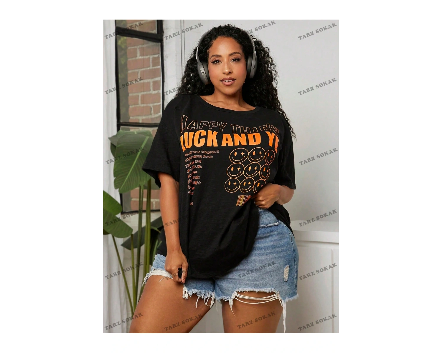 DÜZ  6 BASKISIZ Baskılı Oversize Kalıp Unisex T-shirt