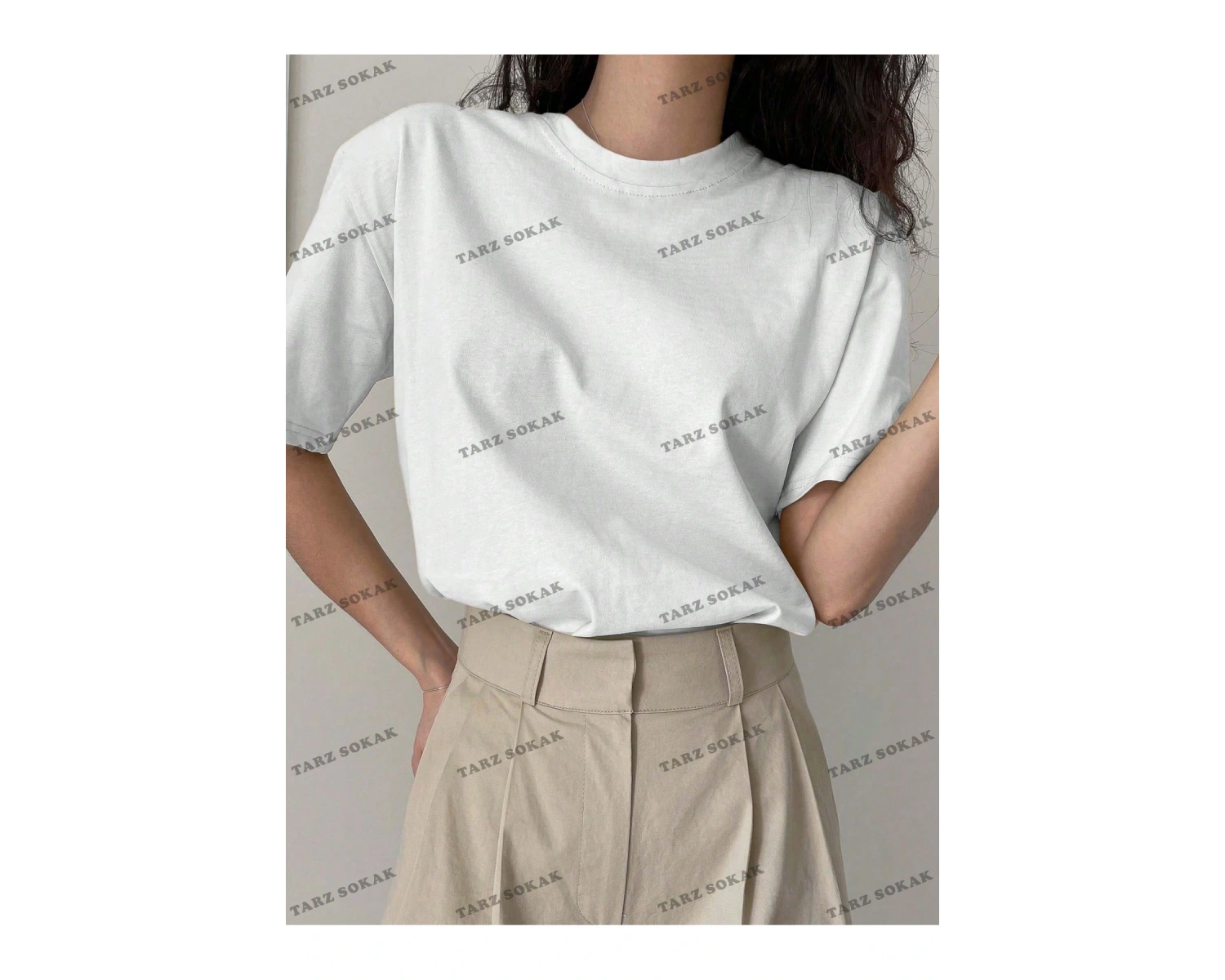 DÜZ  7 BASKISIZ Baskılı Oversize Kalıp Unisex T-shirt