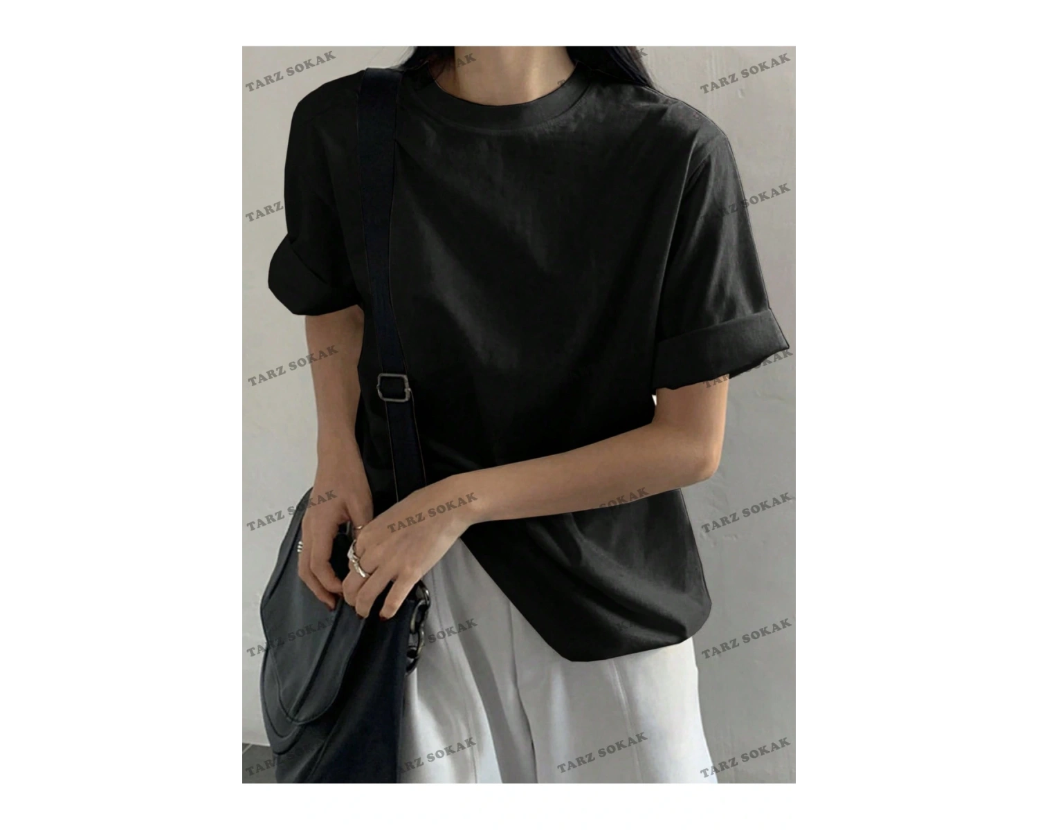 DÜZ  8 BASKISIZ Baskılı Oversize Kalıp Unisex T-shirt