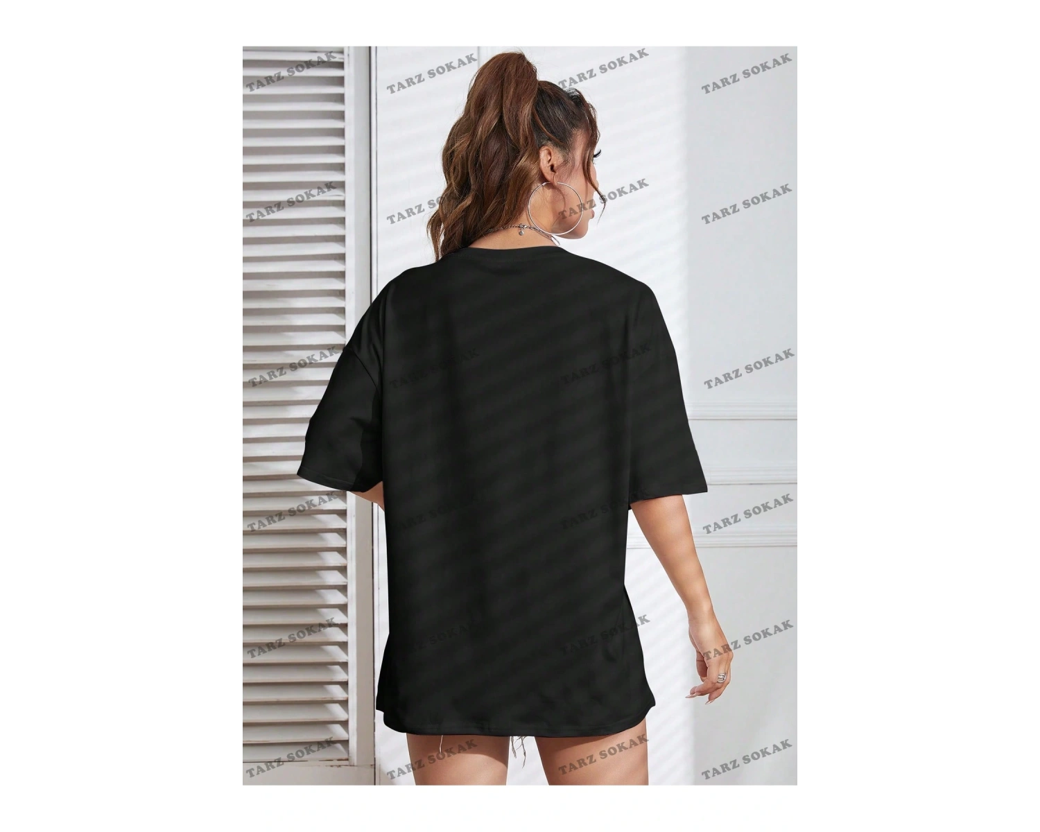 DÜZ  BASKISIZ Baskılı Oversize Kalıp Unisex T-shirt