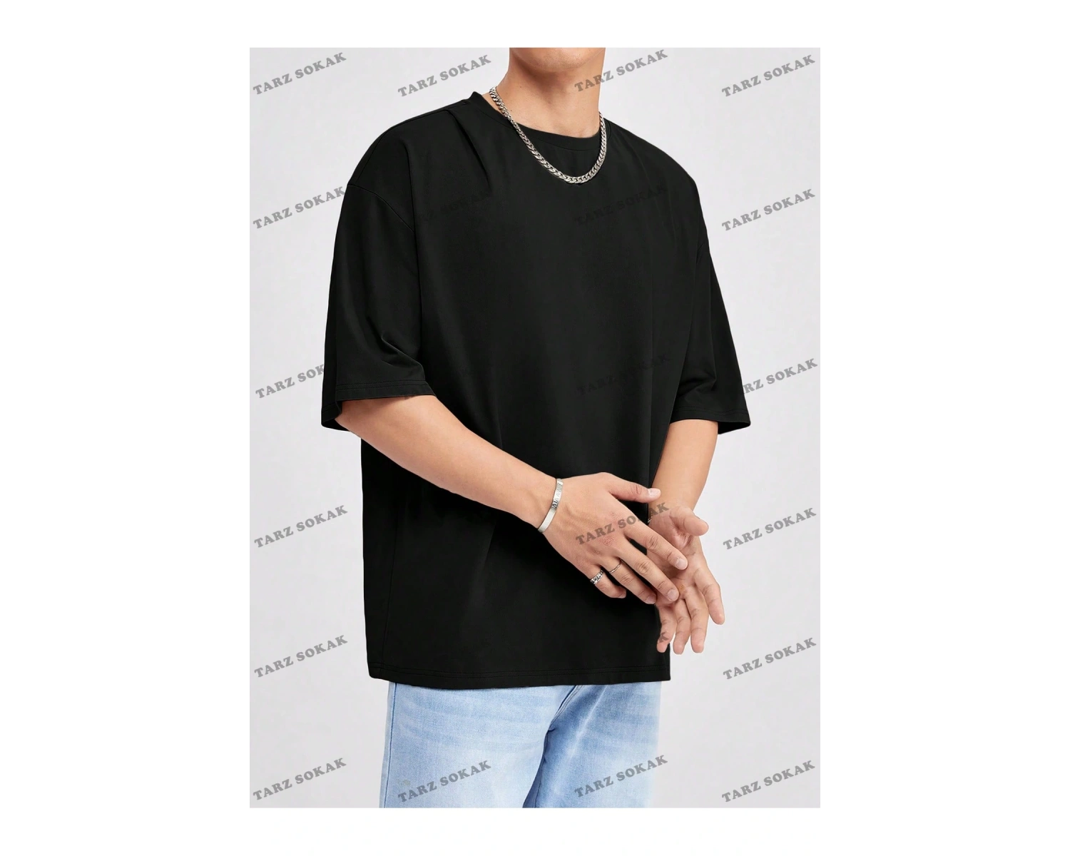 DÜZ ERKEK 3 BASKISIZ Baskılı Oversize Kalıp Unisex T-shirt