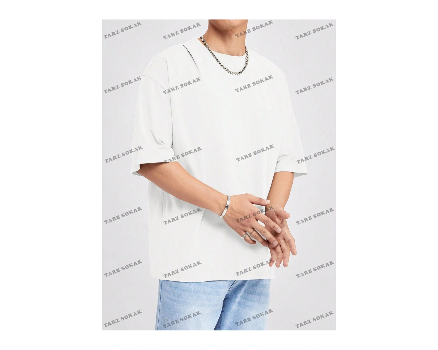 DÜZ ERKEK 3 BASKISIZ Baskılı Oversize Kalıp Unisex T-shirt