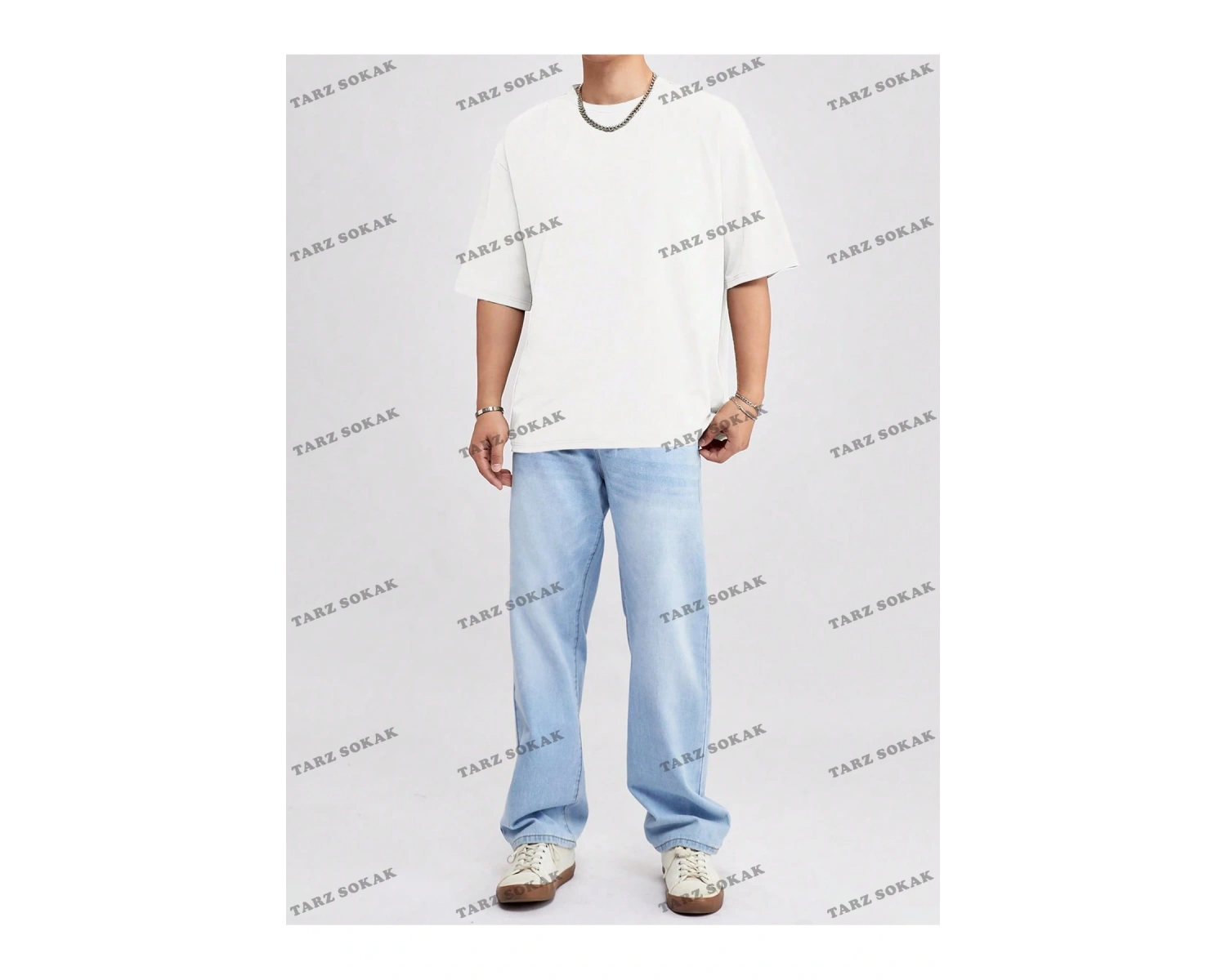 DÜZ ERKEK 3 BASKISIZ Baskılı Oversize Kalıp Unisex T-shirt