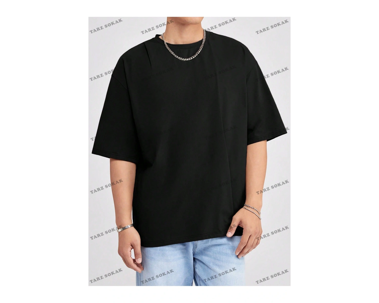 DÜZ ERKEK 3 BASKISIZ Baskılı Oversize Kalıp Unisex T-shirt