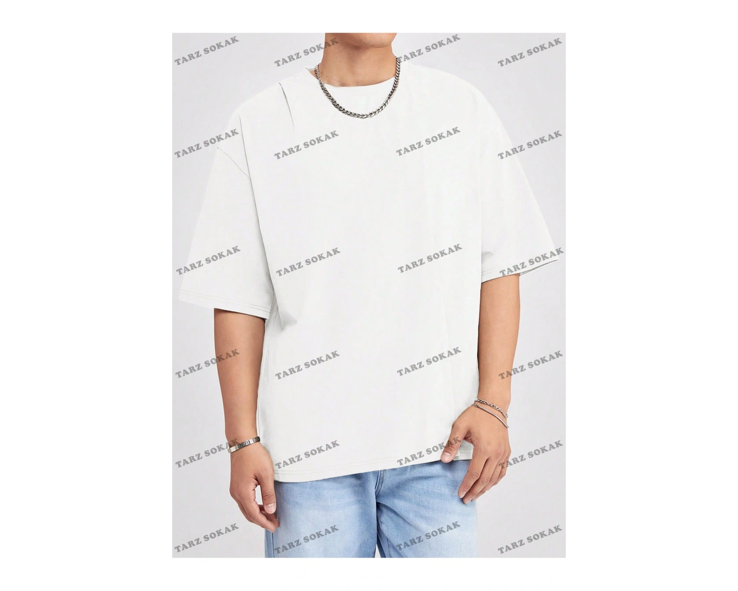 DÜZ ERKEK 3 BASKISIZ Baskılı Oversize Kalıp Unisex T-shirt