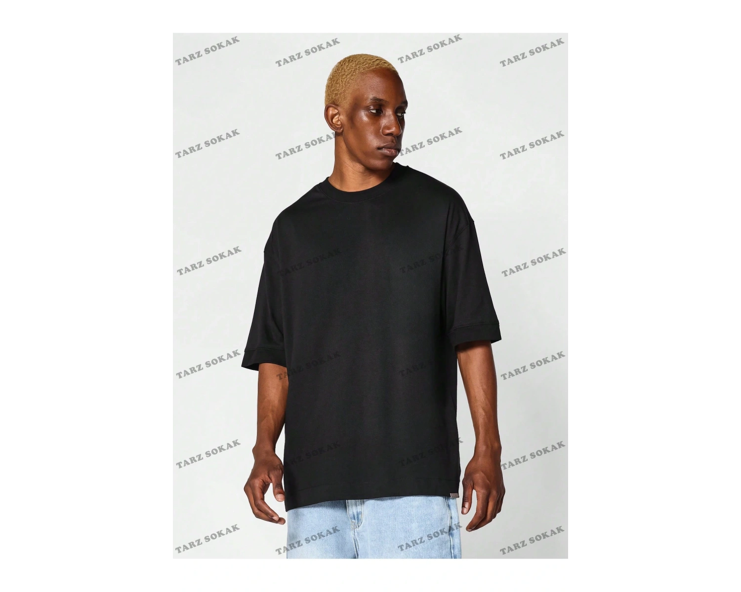 DÜZ ERKEK 4 BASKISIZ Baskılı Oversize Kalıp Unisex T-shirt