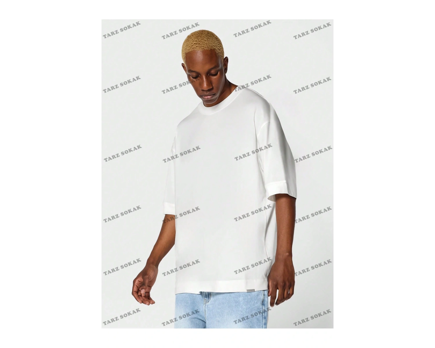 DÜZ ERKEK 4 BASKISIZ Baskılı Oversize Kalıp Unisex T-shirt