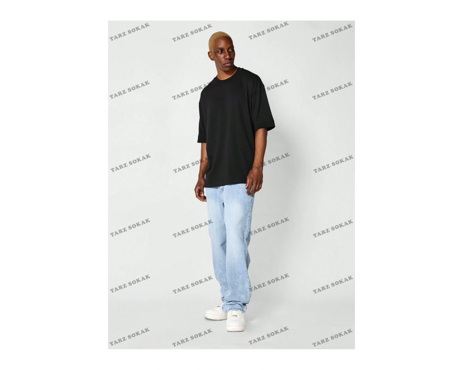 DÜZ ERKEK 4 BASKISIZ Baskılı Oversize Kalıp Unisex T-shirt