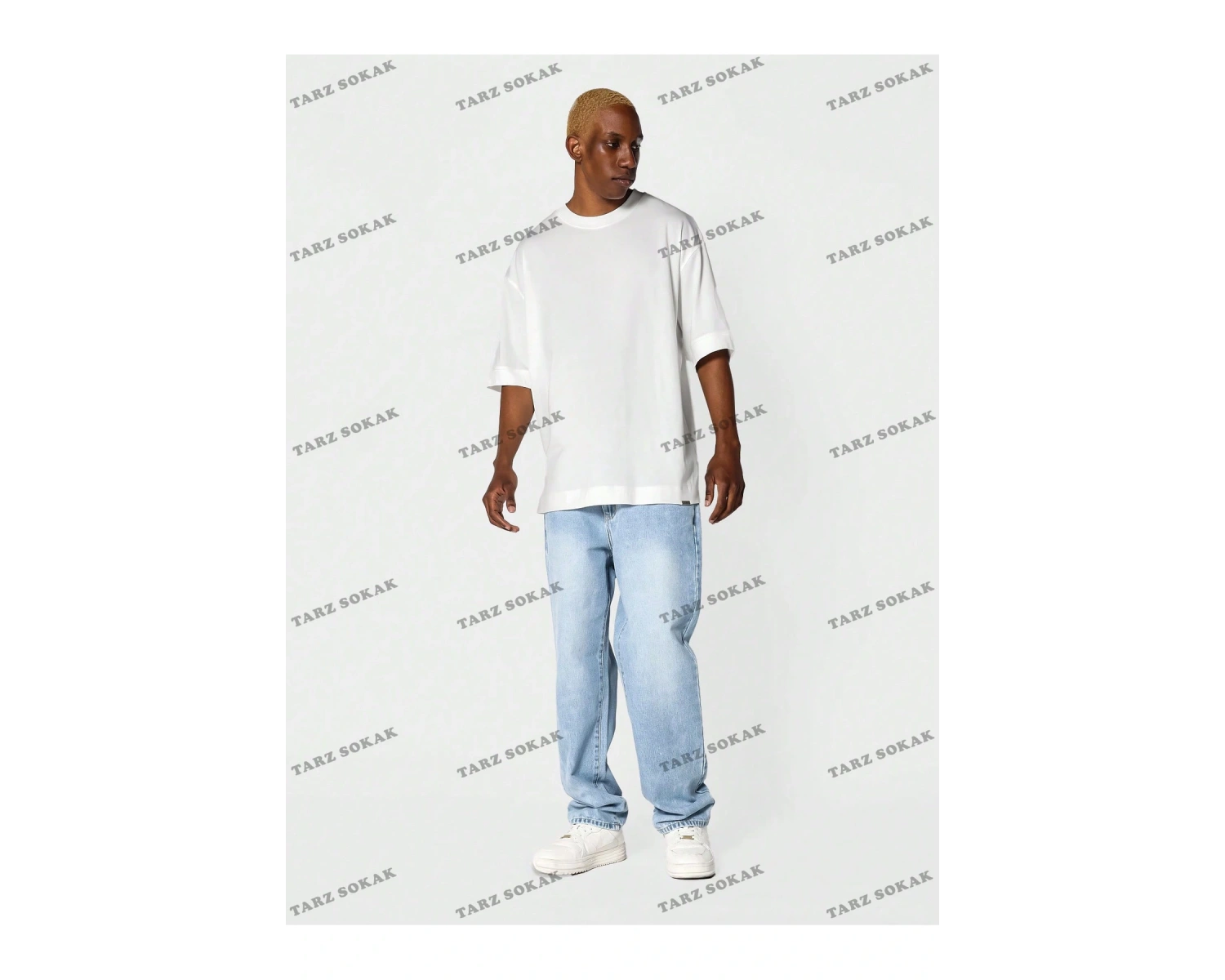 DÜZ ERKEK 4 BASKISIZ Baskılı Oversize Kalıp Unisex T-shirt