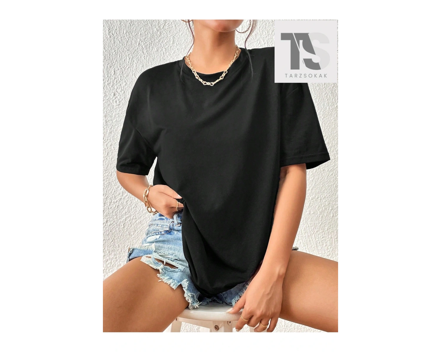 Düz Omuzlu Tişört