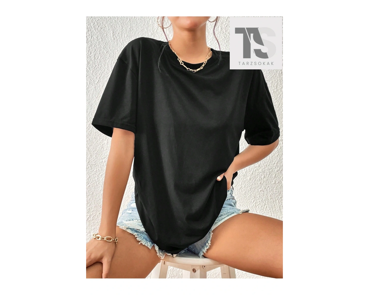 Düz Omuzlu Tişört