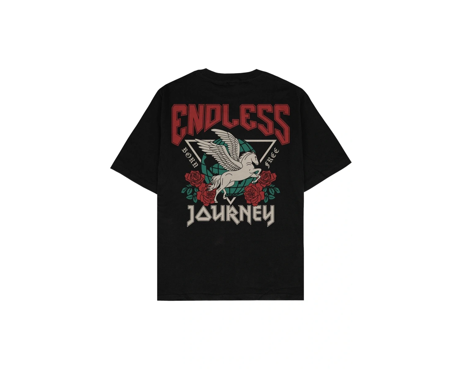 Endless Siyah Oversize Unisex T-shirt
