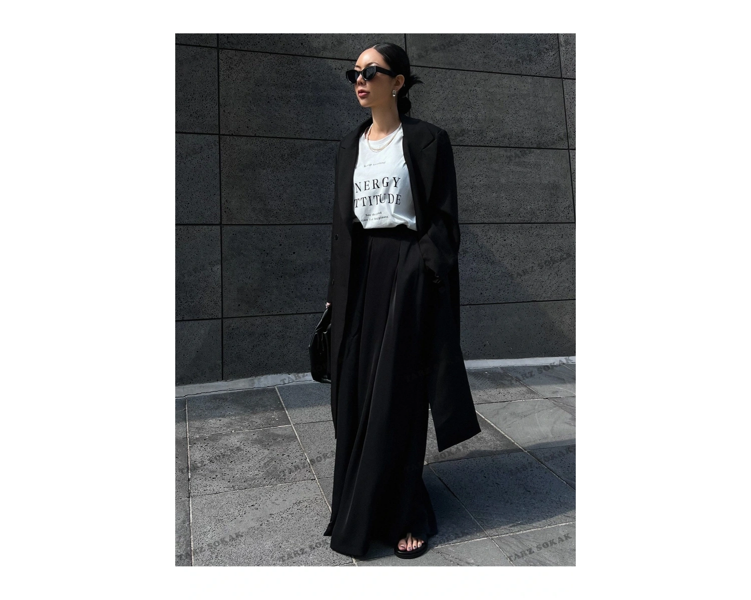 Energy Baskılı Oversize Kalıp Unisex T-shirt