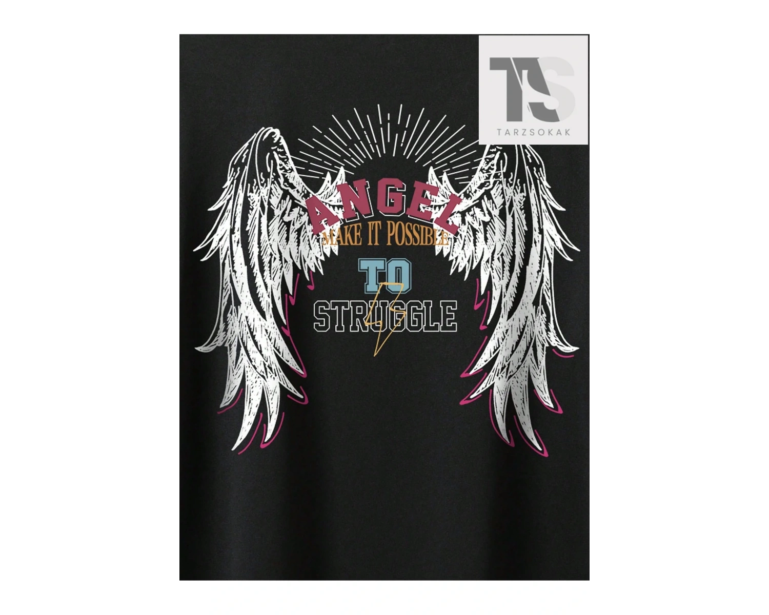 Erkek Ağaç Baskılı Yuvarlak Yaka Tişört