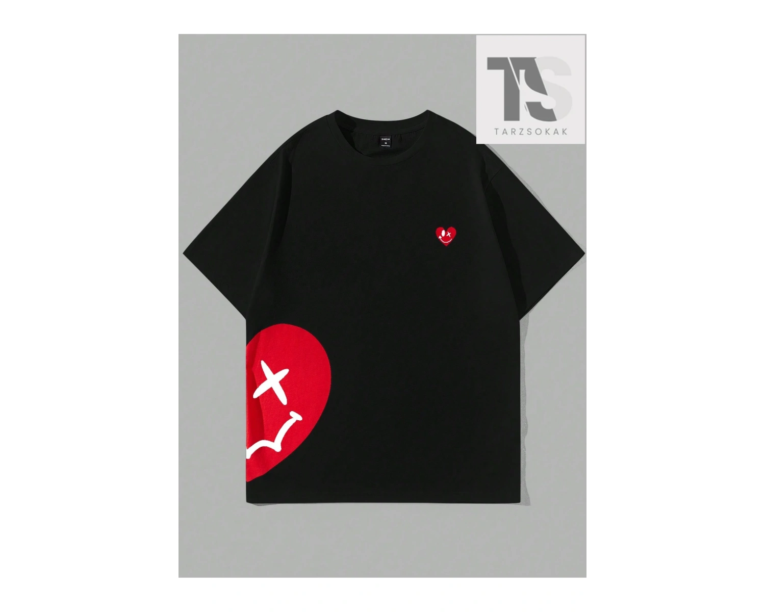 Erkek Araba ve Mektup Grafikli Tişört