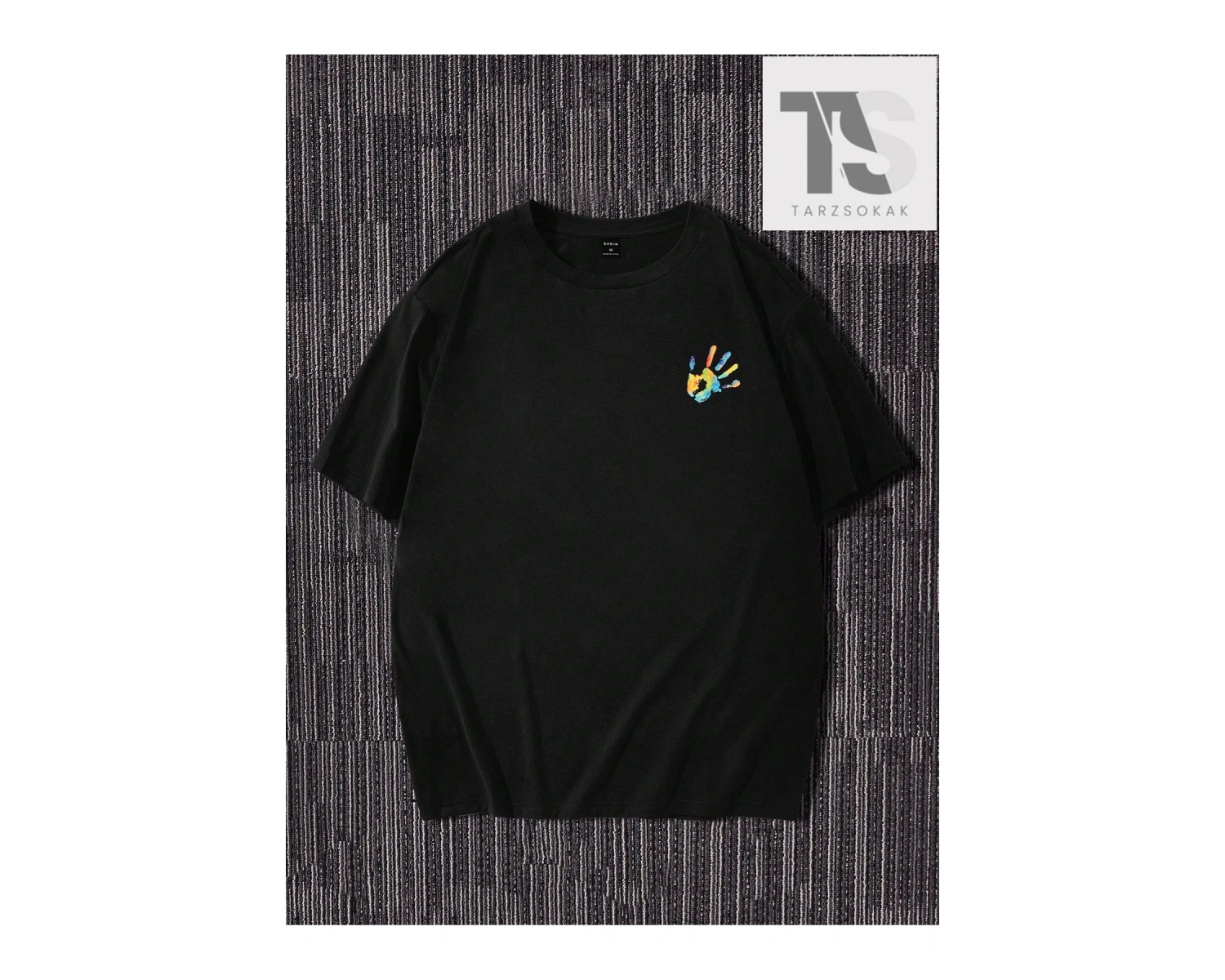 Erkek Astronot Desen Kısa Kollu T-shirt