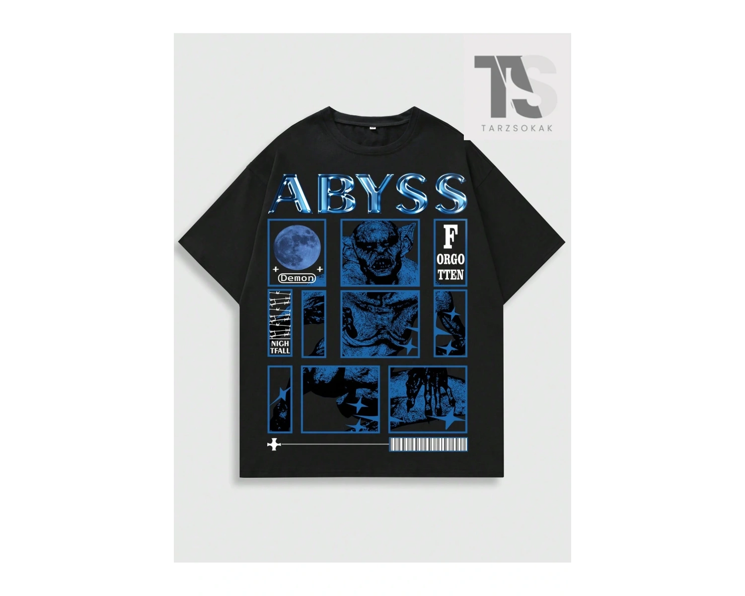 Erkek Baskılı Karakter ve Harf Desenli T-shirt