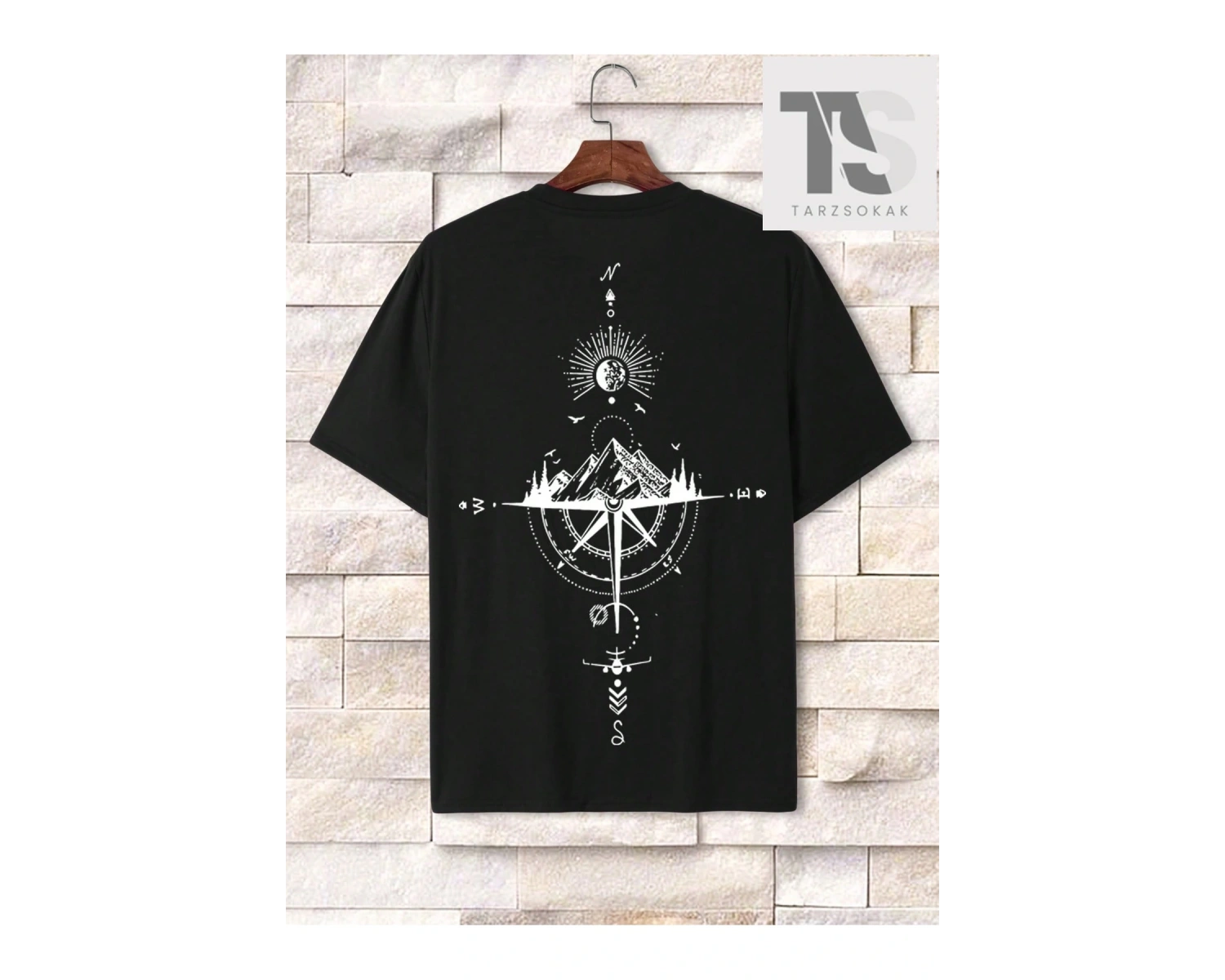 Erkek Bayrak Baskılı Tişört