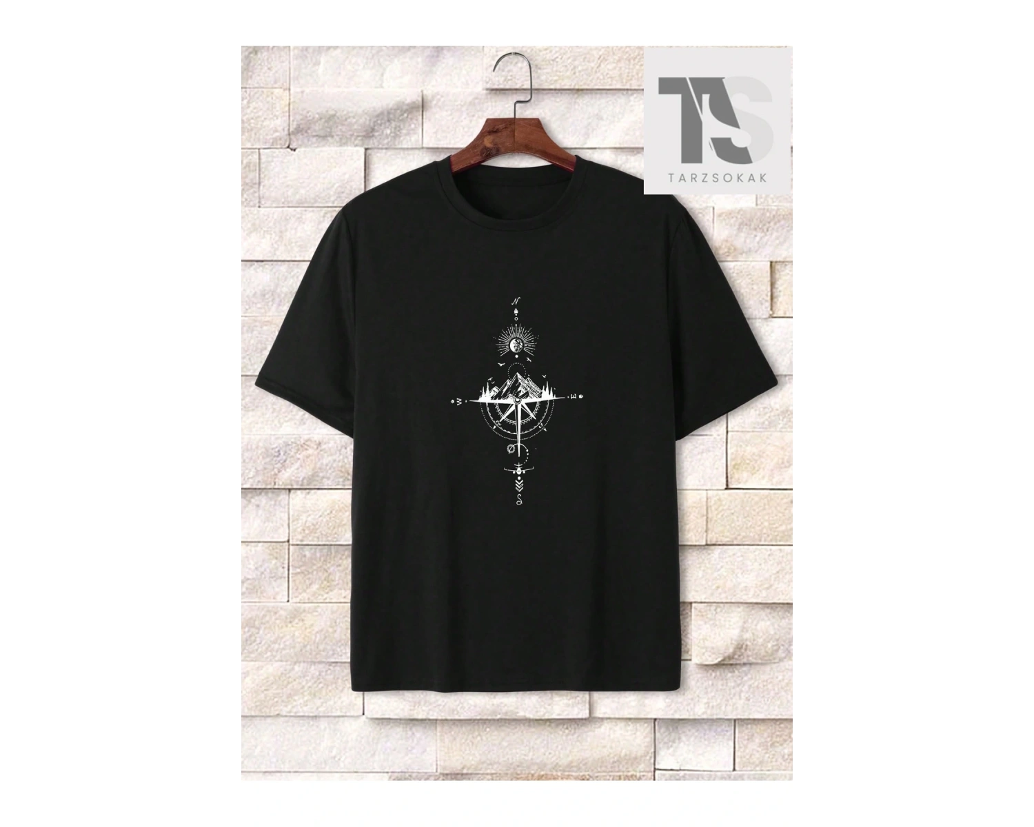 Erkek Bayrak Baskılı Tişört