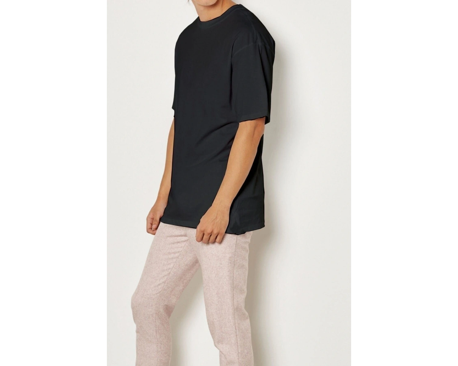 Erkek Beyaz Oversize Basic T-shirt